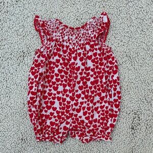 Stella McCartney Kids Red Heart Patterned Garment